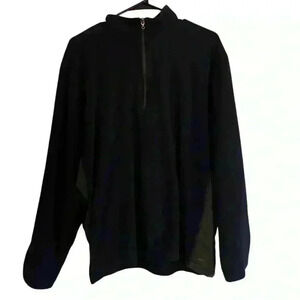 Alo Mens 1/4 Zip Cool Fit Athletic Long Sleeve Fleece Pullover